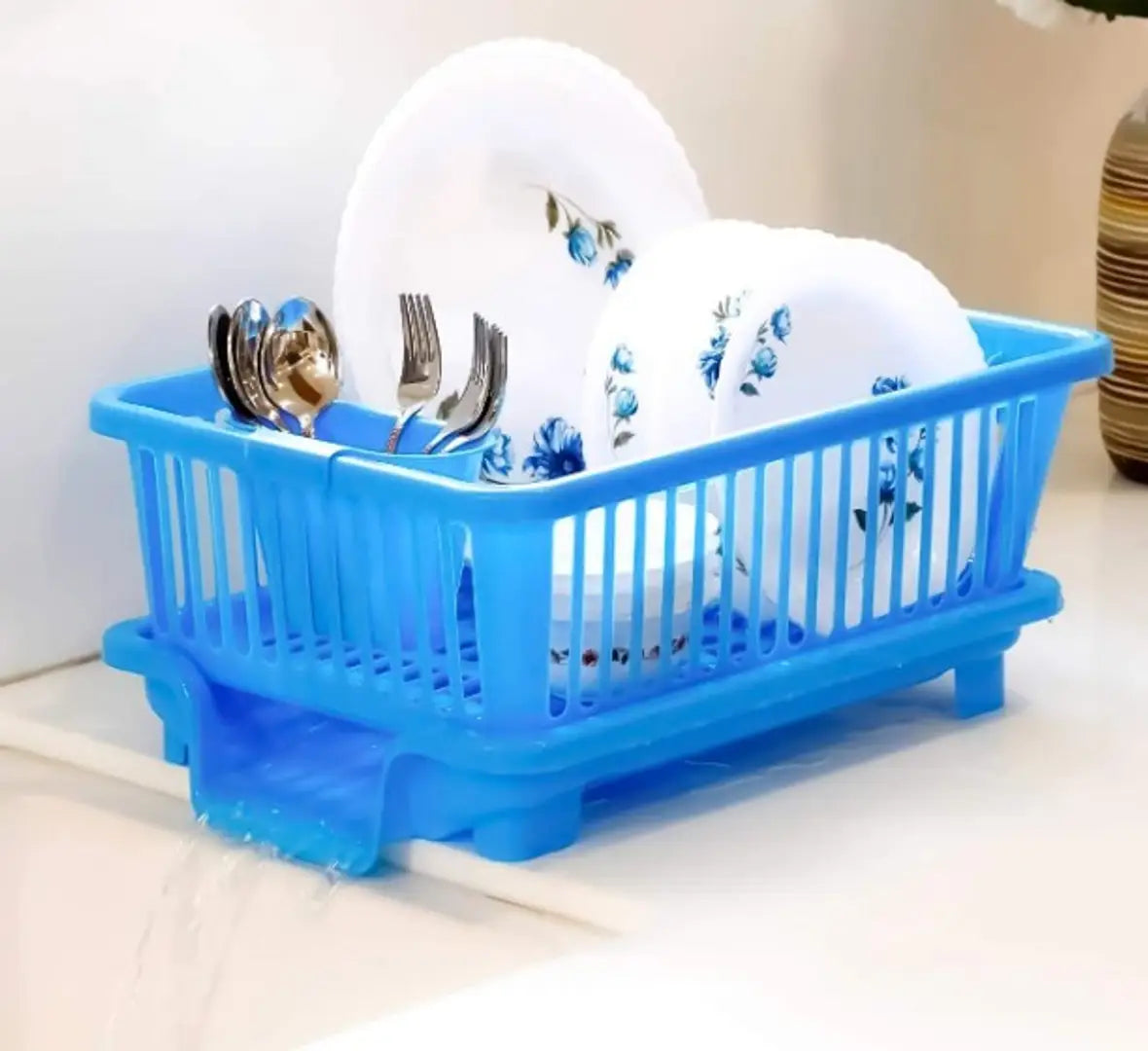 Extra Large Dish Rack Tray Dish Drying Drainboard Side Water Bottle Drying  Rack Large Sink Colander Drai Basket, Multifunction Saddle Sink Food Waste  Strainer, Kitchen Storage Rack For Washing Spoon, 